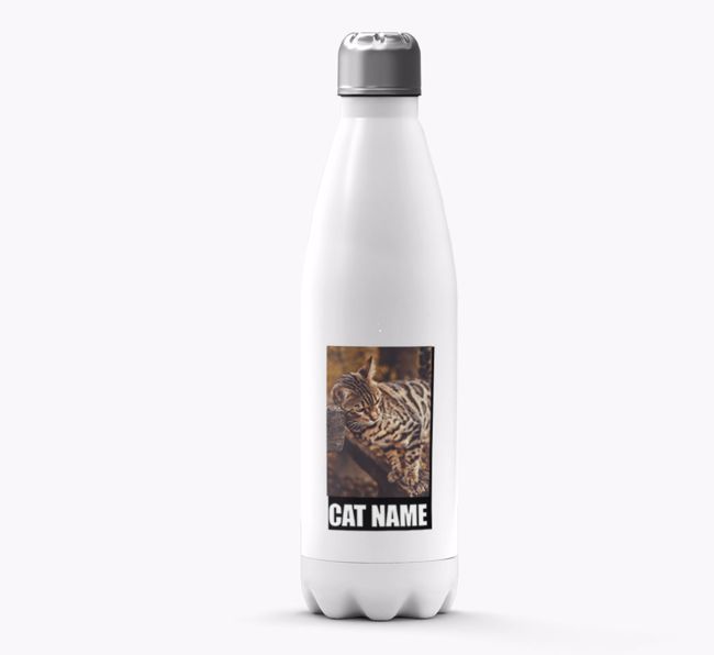 'Best Cat in the World'- Personalised Photo Upload {breedFullName} Water Bottle